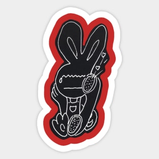 rabbit on the phone Sticker